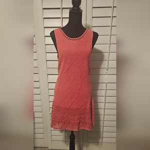 Theory Coral Crochet Dress sz L